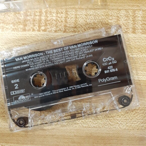 Best of Van Morrison Cassette 1990 PolyGram WB Brown Eyed Girl Stoned Me VTG - Picture 4 of 6